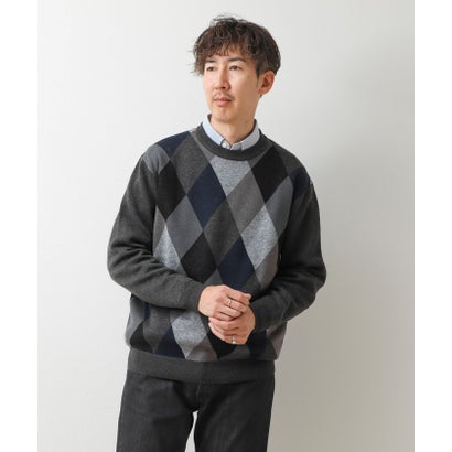 ノーリーズ グッドマン NOLLEY'S goodman アンチピリングウォッシャブルWJQアーガイル （ブラック・グレー系1）｜詳細画像