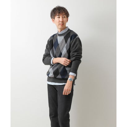 ノーリーズ グッドマン NOLLEY'S goodman アンチピリングウォッシャブルWJQアーガイル （ブラック・グレー系1）｜詳細画像