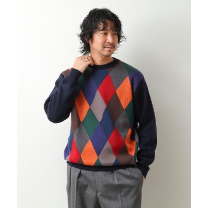 ノーリーズ グッドマン NOLLEY'S goodman アンチピリングウォッシャブルWJQアーガイル （ブラック・グレー系1）｜詳細画像