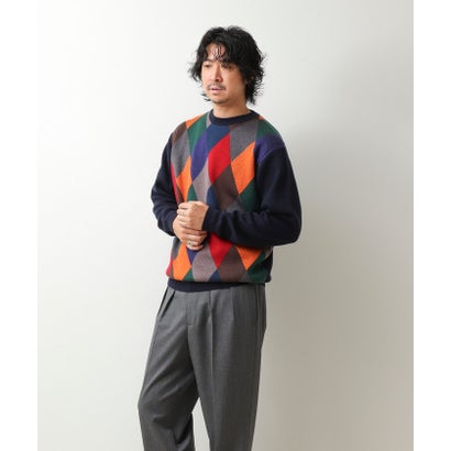 ノーリーズ グッドマン NOLLEY'S goodman アンチピリングウォッシャブルWJQアーガイル （ブラック・グレー系1）｜詳細画像