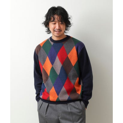 ノーリーズ グッドマン NOLLEY'S goodman アンチピリングウォッシャブルWJQアーガイル （ネイビー系1）｜詳細画像
