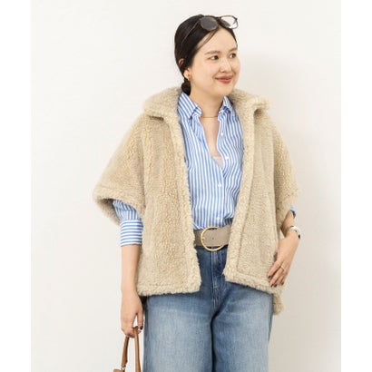 ノーリーズソフィー NOLLEY'S sophi ＜TICCA＞WOOLファーポンチョ （ベージュ）｜詳細画像
