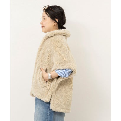 ノーリーズソフィー NOLLEY'S sophi ＜TICCA＞WOOLファーポンチョ （ベージュ）｜詳細画像
