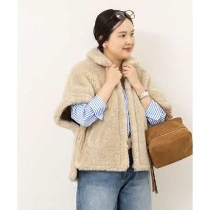 ノーリーズソフィー NOLLEY'S sophi ＜TICCA＞WOOLファーポンチョ （ベージュ）｜詳細画像