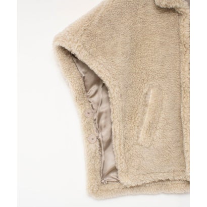 ノーリーズソフィー NOLLEY'S sophi ＜TICCA＞WOOLファーポンチョ （ベージュ）｜詳細画像