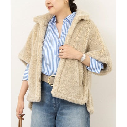 ノーリーズソフィー NOLLEY'S sophi ＜TICCA＞WOOLファーポンチョ （ベージュ）｜詳細画像