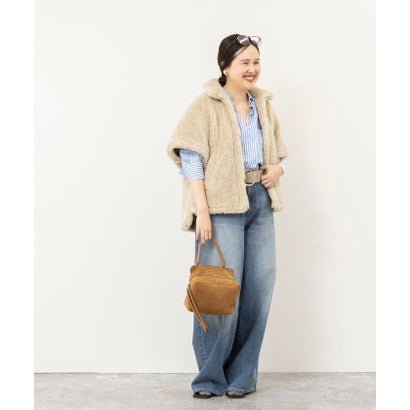 ノーリーズソフィー NOLLEY'S sophi ＜TICCA＞WOOLファーポンチョ （ベージュ）｜詳細画像