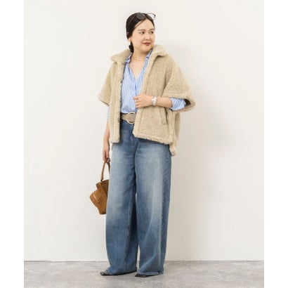 ノーリーズソフィー NOLLEY'S sophi ＜TICCA＞WOOLファーポンチョ （ベージュ）｜詳細画像