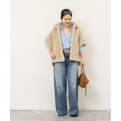 ノーリーズソフィー NOLLEY'S sophi ＜TICCA＞WOOLファーポンチョ （ベージュ）｜詳細画像