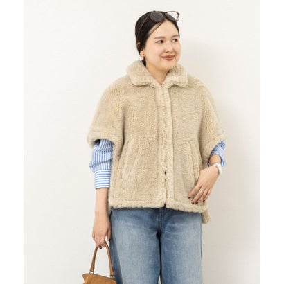 ノーリーズソフィー NOLLEY'S sophi ＜TICCA＞WOOLファーポンチョ （ベージュ）｜詳細画像