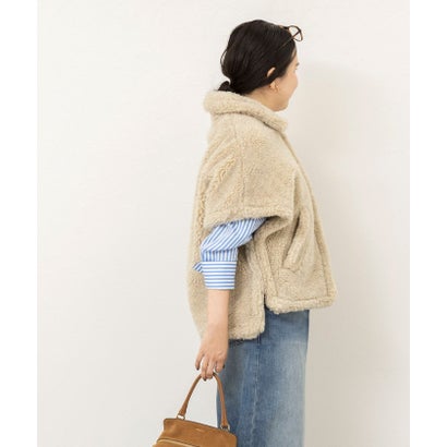 ノーリーズソフィー NOLLEY'S sophi ＜TICCA＞WOOLファーポンチョ （ベージュ）｜詳細画像