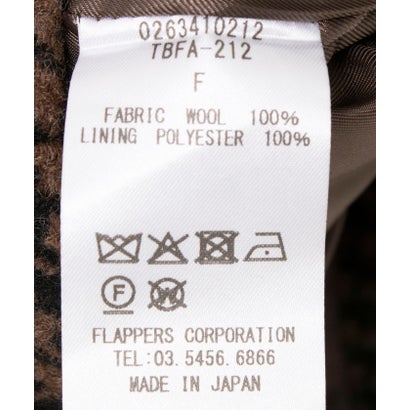 【WEB限定】＜TICCA＞ウールハウンドトゥースピーコート （ブラウンベージュ系1）｜詳細画像