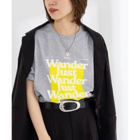 Wander lust ワイドシルエットプリントTシャツ （グレー系1）