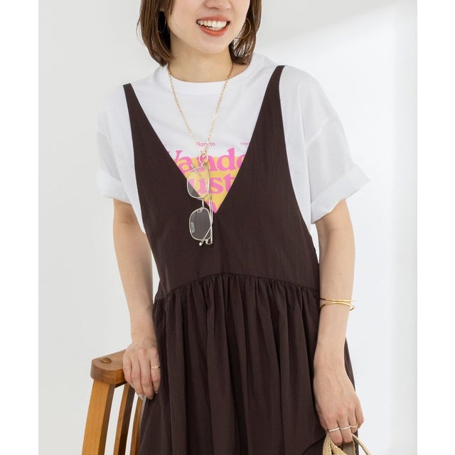 Wander lust ワイドシルエットプリントTシャツ （ホワイト系3）