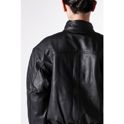 ISA BOMBER LEATHER JACKET （BLACK）｜詳細画像