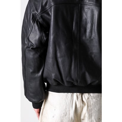 ISA BOMBER LEATHER JACKET （BLACK）｜詳細画像