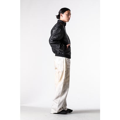 ISA BOMBER LEATHER JACKET （BLACK）｜詳細画像