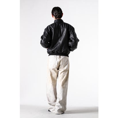 ISA BOMBER LEATHER JACKET （BLACK）｜詳細画像