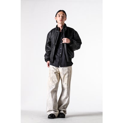ISA BOMBER LEATHER JACKET （BLACK）｜詳細画像