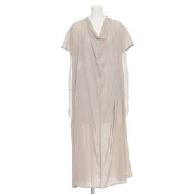 【normment】SEE THOU BACK RIBBON DRESS （ライトグレー）