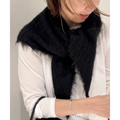 シャギーマルチトライアングルストール （ベビーピンク）｜詳細画像