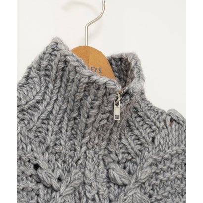 ノーリーズ NOLLEY'S ＜TORRAZZO DONNA＞Chunky Cable Knit Vest （チャコールグレー）｜詳細画像