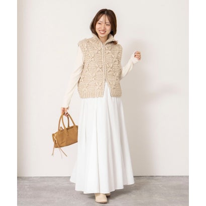 ノーリーズ NOLLEY'S ＜TORRAZZO DONNA＞Chunky Cable Knit Vest （チャコールグレー）｜詳細画像