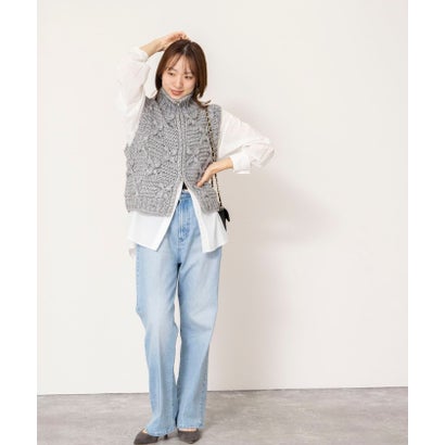 ノーリーズ NOLLEY'S ＜TORRAZZO DONNA＞Chunky Cable Knit Vest （ベージュ）｜詳細画像