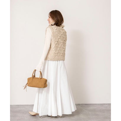 ノーリーズ NOLLEY'S ＜TORRAZZO DONNA＞Chunky Cable Knit Vest （ベージュ）｜詳細画像