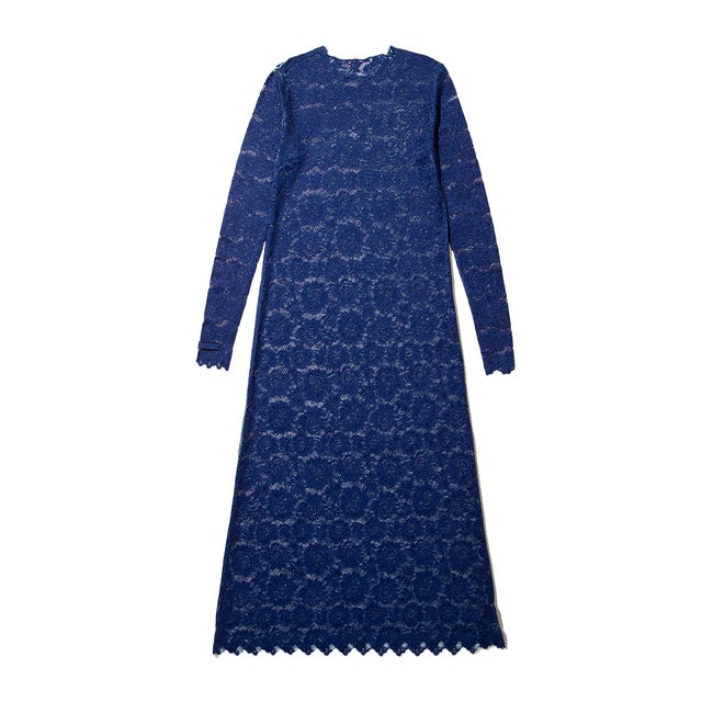 レース ダイレクト プリント ワンピース（Lace direct print one-piece） （BLUE）