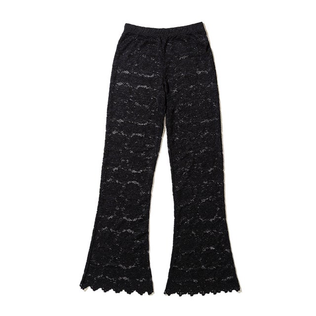 レース フレアパンツ（Lace flare pants） （BLACK）