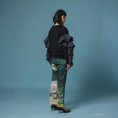 フリルスリーブ プルオーバースウェット（Frill Sleeve Pullover Sweat ） （BLACK）｜詳細画像