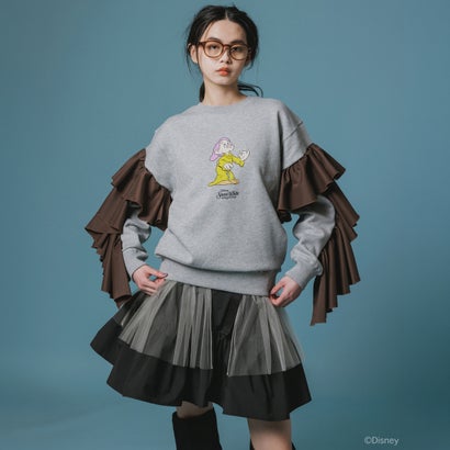 フリルスリーブ プルオーバースウェット（Frill Sleeve Pullover Sweat ） （GRAY）｜詳細画像