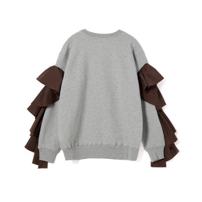 フリルスリーブ プルオーバースウェット（Frill Sleeve Pullover Sweat ） （GRAY）｜詳細画像