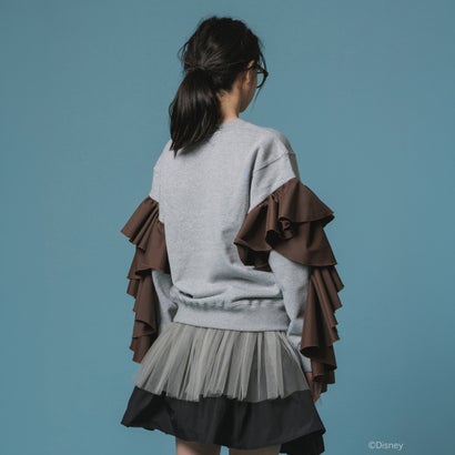フリルスリーブ プルオーバースウェット（Frill Sleeve Pullover Sweat ） （GRAY）｜詳細画像
