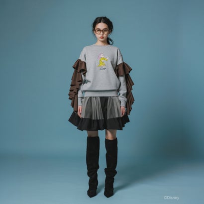 フリルスリーブ プルオーバースウェット（Frill Sleeve Pullover Sweat ） （GRAY）｜詳細画像