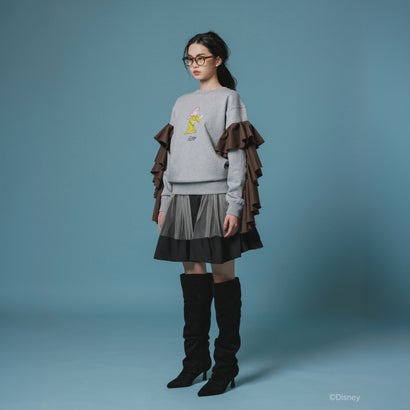 フリルスリーブ プルオーバースウェット（Frill Sleeve Pullover Sweat ） （GRAY）｜詳細画像