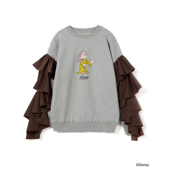 フリルスリーブ プルオーバースウェット（Frill Sleeve Pullover Sweat ） （GRAY）