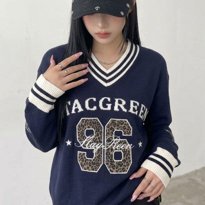 ノンヘッジ non-hedge ヒョウ柄ナンバリングチュニック （オフホワイト）｜詳細画像