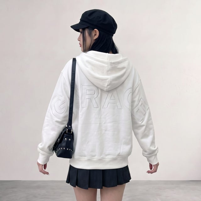 バックロゴZIPパーカー （オフホワイト）
