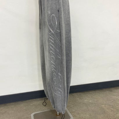 ストーンロゴカットワイドパンツ （グレー）｜詳細画像