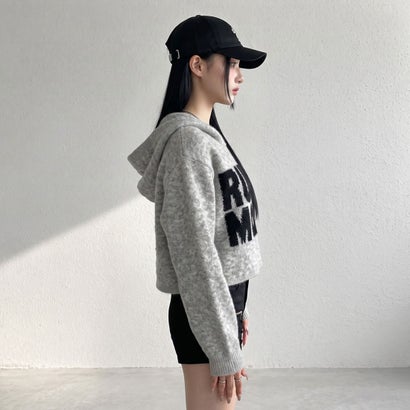 ノンヘッジ non-hedge ロゴフードプルオーバー （アイボリー）｜詳細画像
