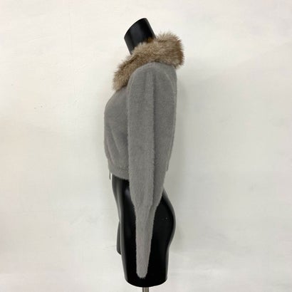 ノンヘッジ non-hedge ファーZIPショートカーディガン （オフホワイト）｜詳細画像
