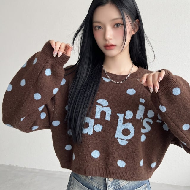 ドットロゴショートプルオーバー （ブラウン）