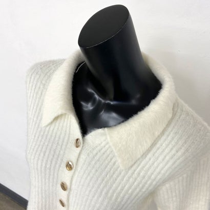 ノンヘッジ non-hedge シャギーボタンポロ （チャコール）｜詳細画像