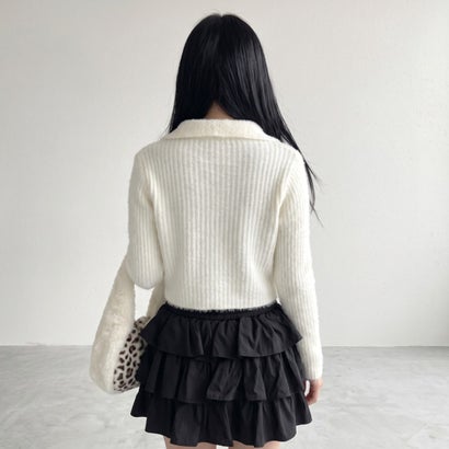 ノンヘッジ non-hedge シャギーボタンポロ （パープル）｜詳細画像