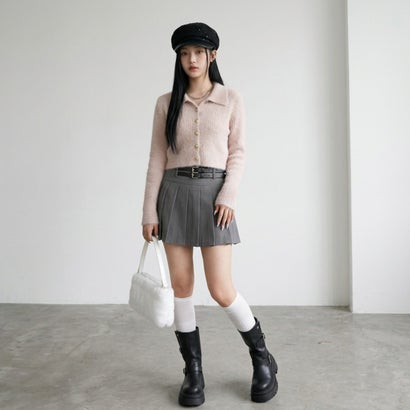 ノンヘッジ non-hedge シャギーボタンポロ （モカ）｜詳細画像