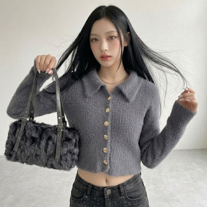 ノンヘッジ non-hedge シャギーボタンポロ （モカ）｜詳細画像