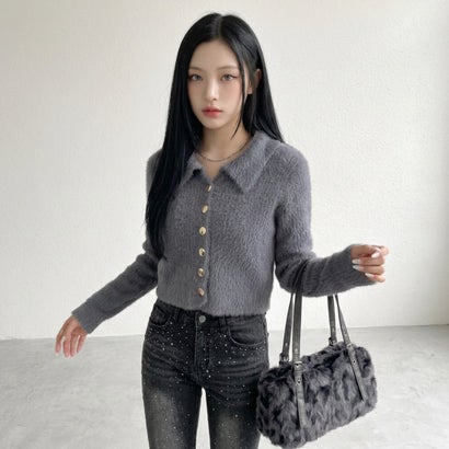 ノンヘッジ non-hedge シャギーボタンポロ （オフホワイト）｜詳細画像