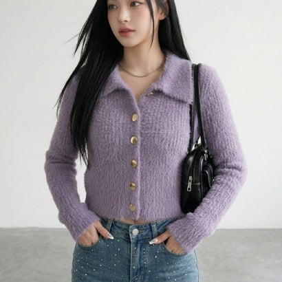 ノンヘッジ non-hedge シャギーボタンポロ （オフホワイト）｜詳細画像